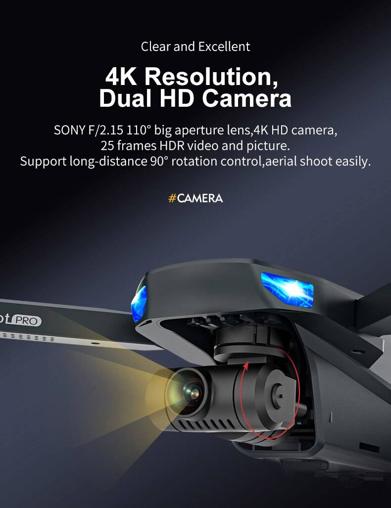 دارای دو دوربین با رزولوشن 4K و کیفیت تصویربرداری بالا