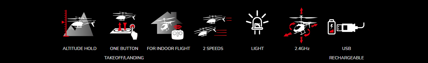 برخی از قابلیت‌های منحصربه‌فرد هلیکوپتر کنترلی سایما SYMA S39H