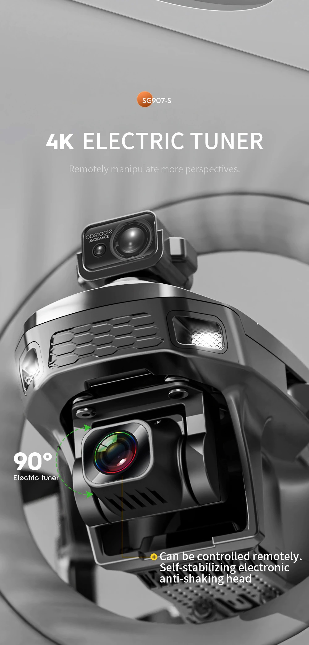 دوربین 4K با لنز الکتریکی با زاویه قابل تنظیم