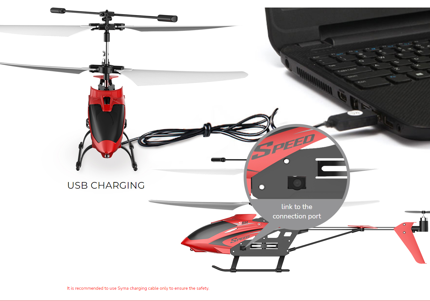 شارژ هلیکوپتر کنترلی فقط با یک کابل USB