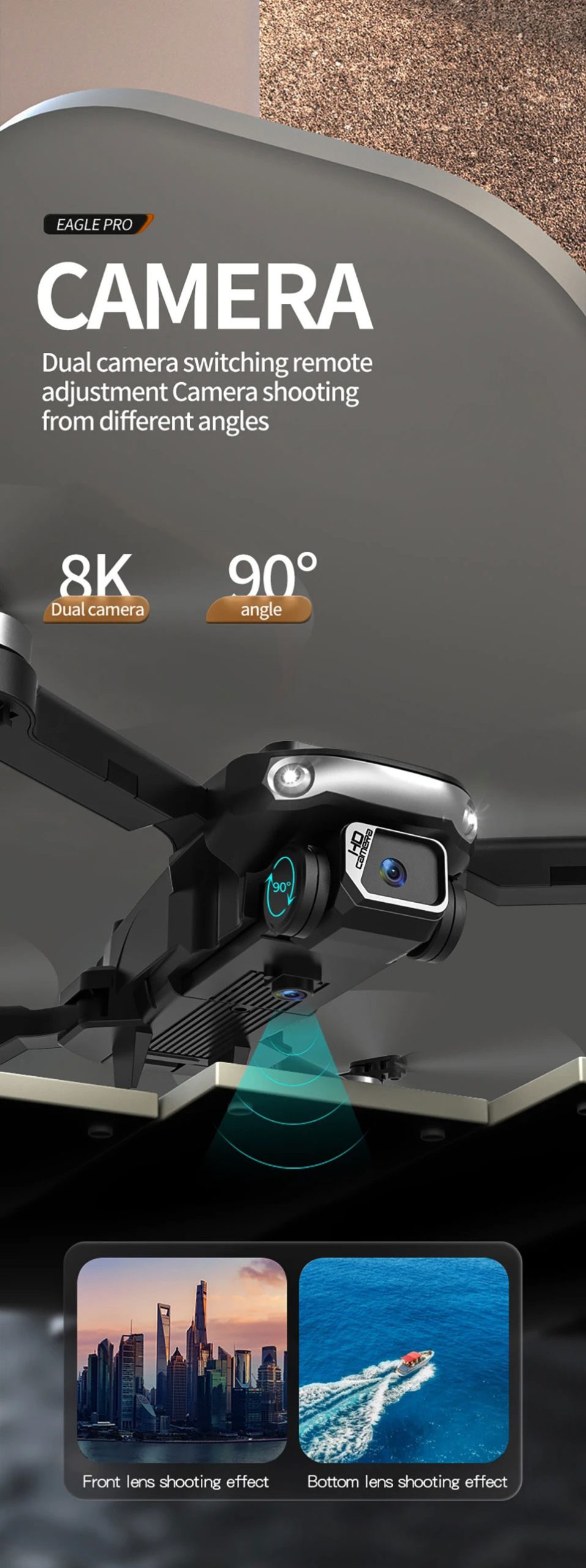کوادکوپتر S165 MAX مجهز به دو دوربین با کیفیت تصویر برداری بالا 