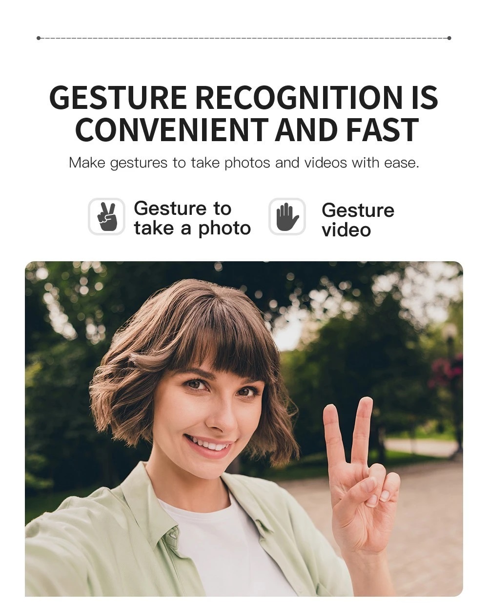 عکس برداری و فیلم برداری فقط با اشاره دست